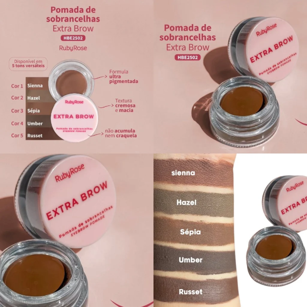 Producto - Ruby Rose - Pomada de Sobrancelhas Extra Brow
