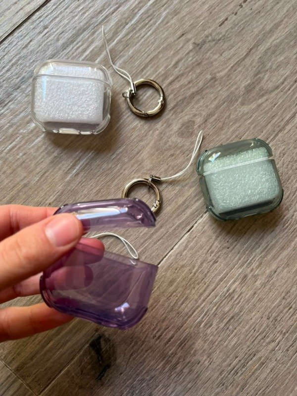 Producto - Funda TRANSPARENTE CON COLOR - Airpods 4 gen - 1