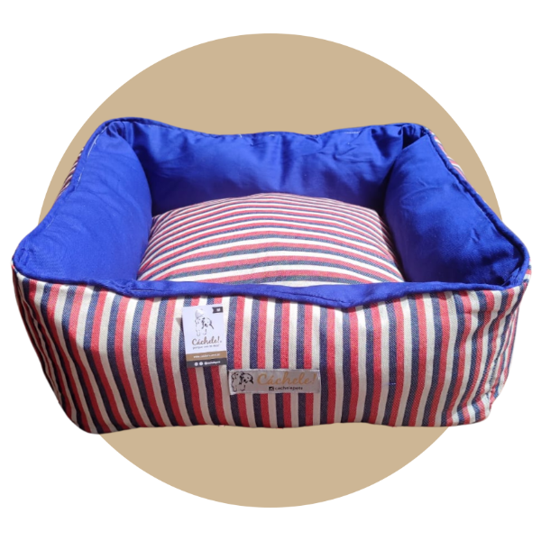 Producto - Moises desmontable Cuadrado Lona rayada rojo Medium