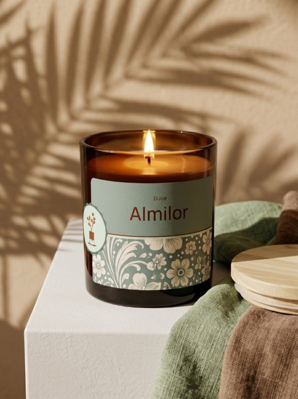 Producto - Vela Aromática Premium En Vaso Ámbar (180 gs)