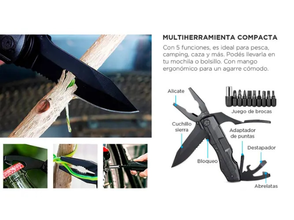 Producto - Alicate de Herramientas Multifuncionales Plegable -Gadnic DFVT10 (MULTIH03) - 2