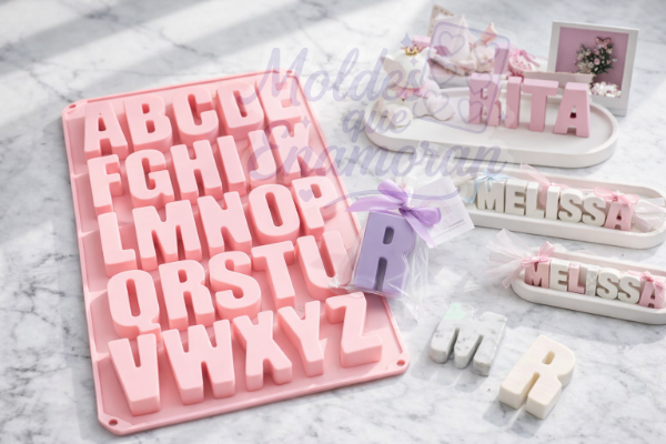 Producto - Molde de silicona letras grandes 4cm