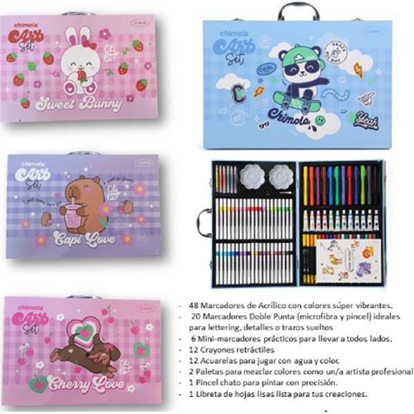Producto - SET DE ARTE 113 PIEZASA EN VALIJA 41X28X5CM CHIMOLA -