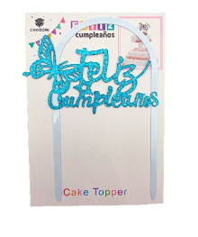 Producto - CAKE TOPPER FELIZ CUMPLEAÑOS MARIPOSA GIBREADO CON ARCO X1U (ELEGIR PRODUCTO)