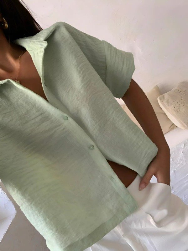 Producto - Camisa Lisa Malfoy Verde Manzana