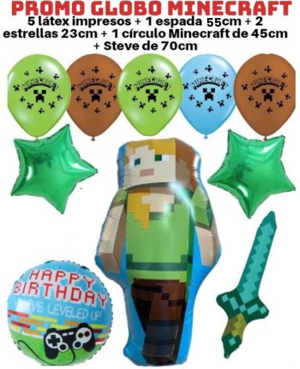 Producto - Promo globo Minecraft con latex