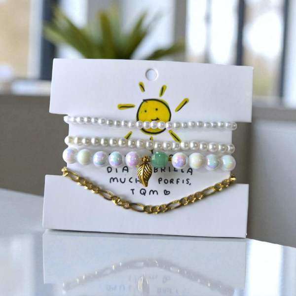 Producto - Set x 4 pulseritas gold