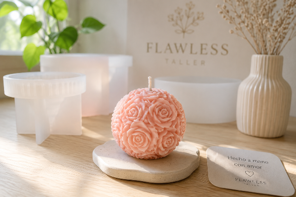 Producto - Mini velita bonita con rosas