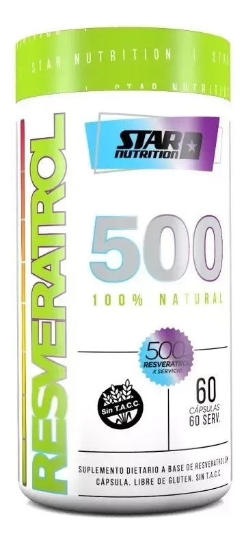 Producto - Star Nutrition Resveratrol 500 Antioxidante X 60 Capsulas