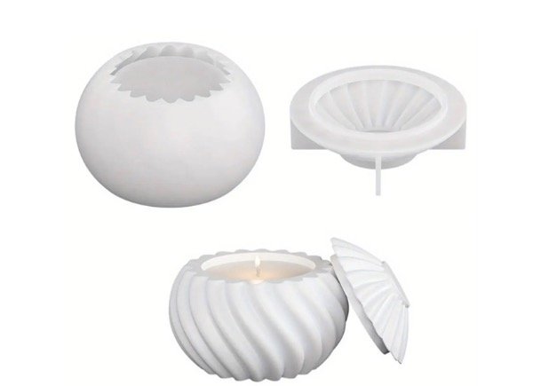 Producto - MOLDE SILICONA PORTAVELA ESPIRAL - 2