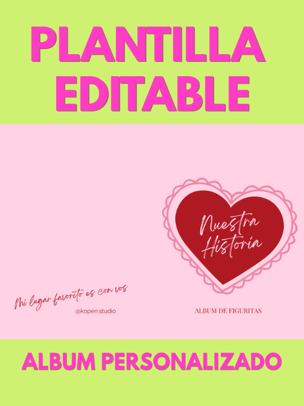 Producto - Album de figuritas editable (Canva Pro)
