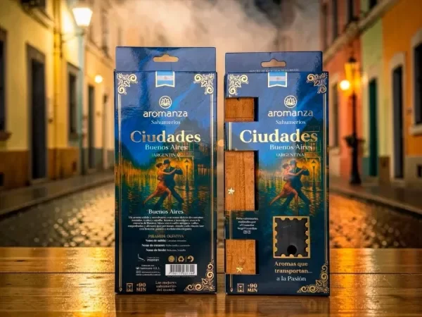 Producto - Pack sahumerio + porta sahumerio de madera - Aromanza - 7