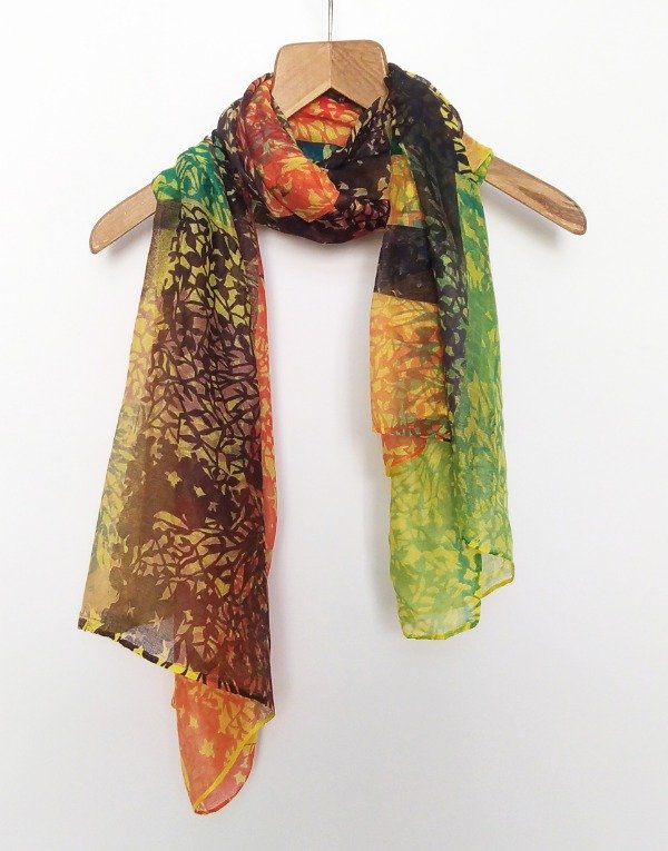 Producto - Pañuelo Mega -multicolor estampa Enredadera-