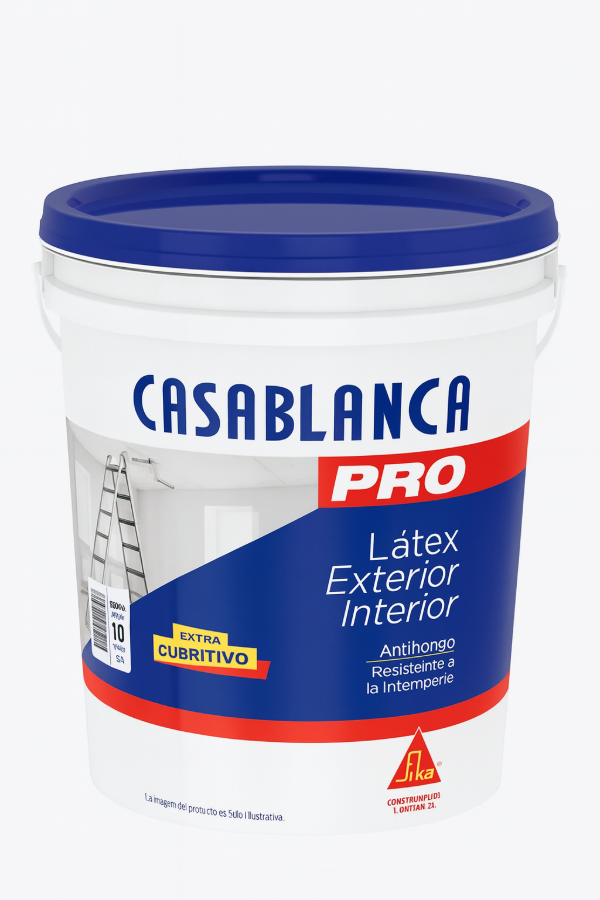 Producto - Pintura Casablanca Pro Exterior Látex Mate 10 Litros  Blanco