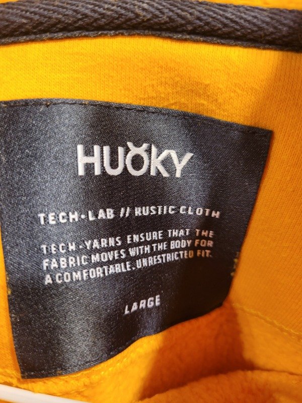 Producto - Buzo HOUKY amarillo hoodie Talle L EN SALE - PRECIO: 18X - 3