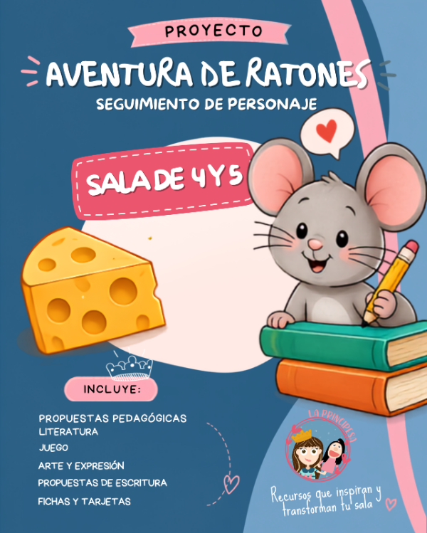 Producto - "Aventuras de Ratones" Seguimiento de personaje sala de 4 y 5 años