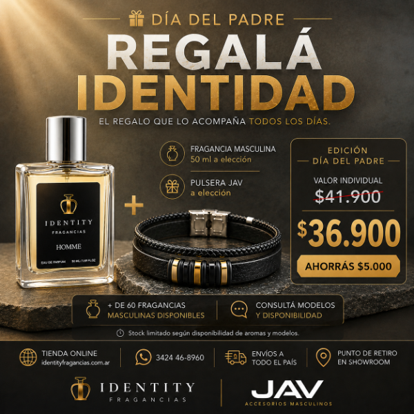 Producto - Combo Día del Padre -  Perfume Masculino 50 ml + Pulsera JAV