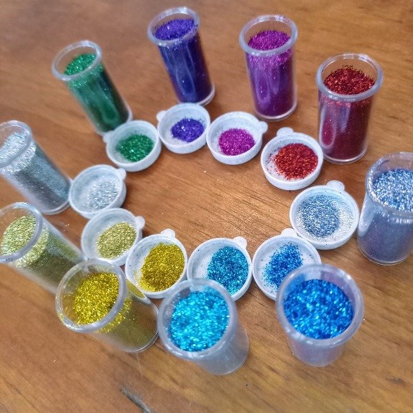 Producto - Set de glitter metalizado de 0,08 mm (10 tubitos)