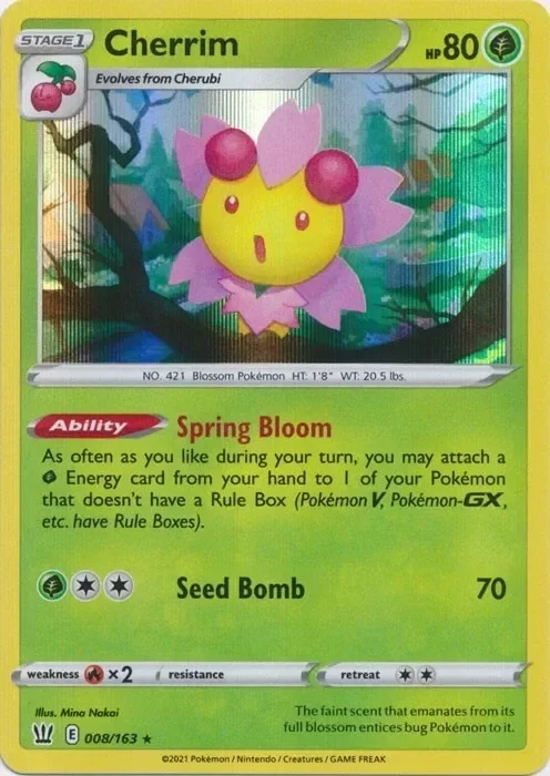 Producto - Holo Cherrim - 008/163 Battle Styles Rare Pokemon TCG