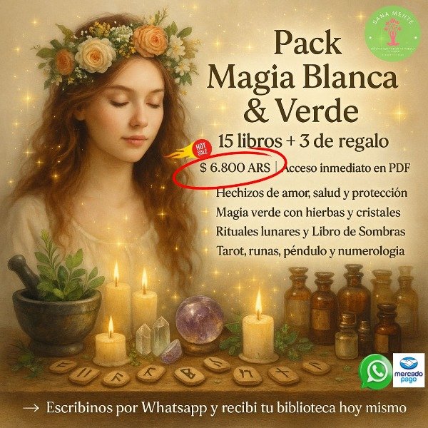 Producto - Biblioteca MAGIA BLANCA y VERDE, 15 libros + 3 de regalo en PDF