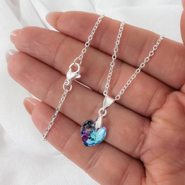 Producto - CADENA CORAZON TORNASOLADO