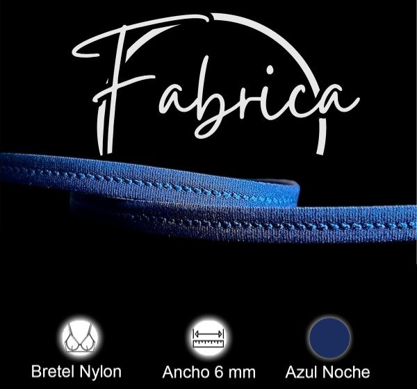 Producto - Bretel 6mm azul noche nylon (1 metro)