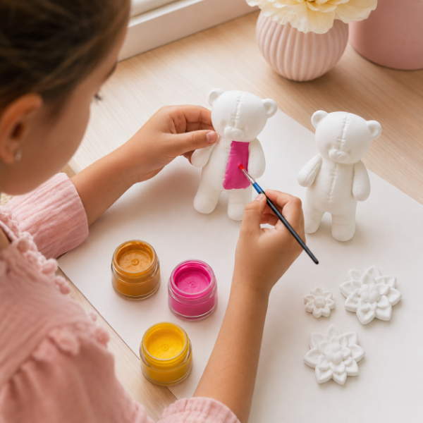 Producto - SET DE FIGURAS EN PORCELANA FRIA ACRILICOS Y PINCEL PARA DECORAR EN CAJA - 0