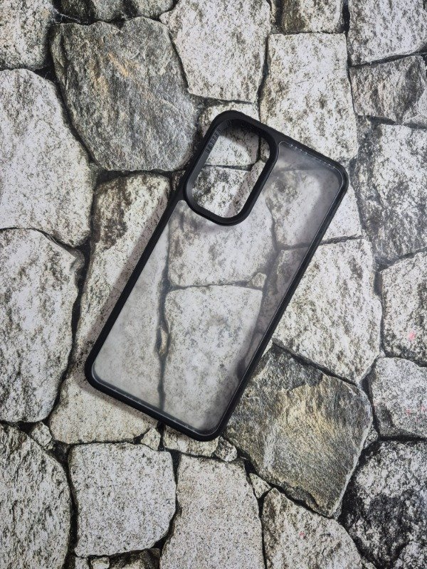 Producto - Funda bumper cristal borde color Samsung A36/A56 negro