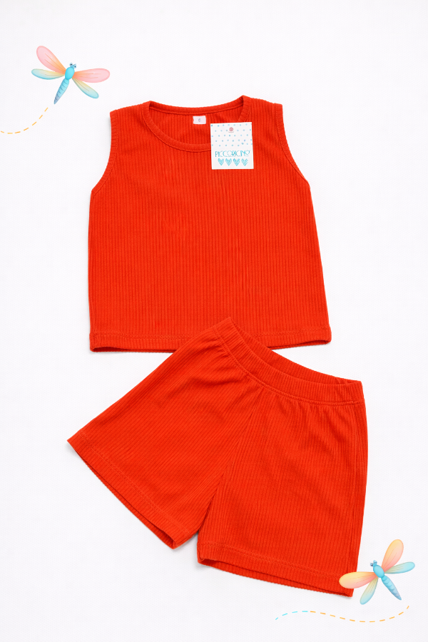 Producto - Musculosa y short morley naranja
