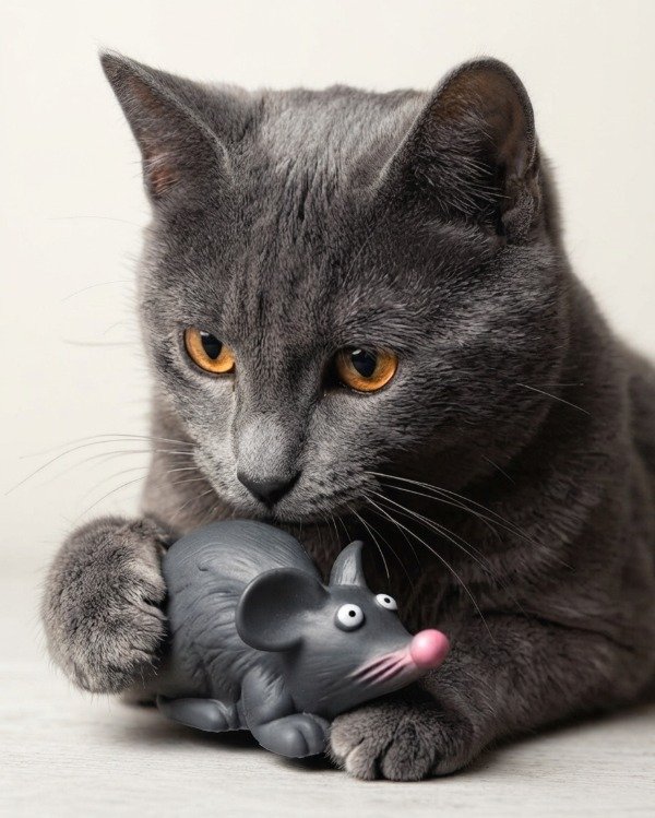 Producto - Ratoncito De Goma Con Chifle Juguete Perros  y gatos Mascotas - 0