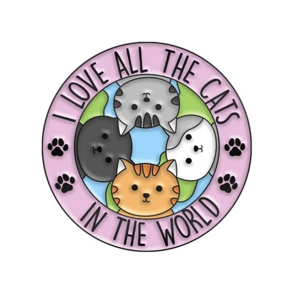 Producto - Pin Michi - Hug all the cats in the world