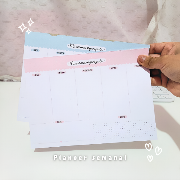 Producto - PLANNER SEMANAL MODELO CORAZON