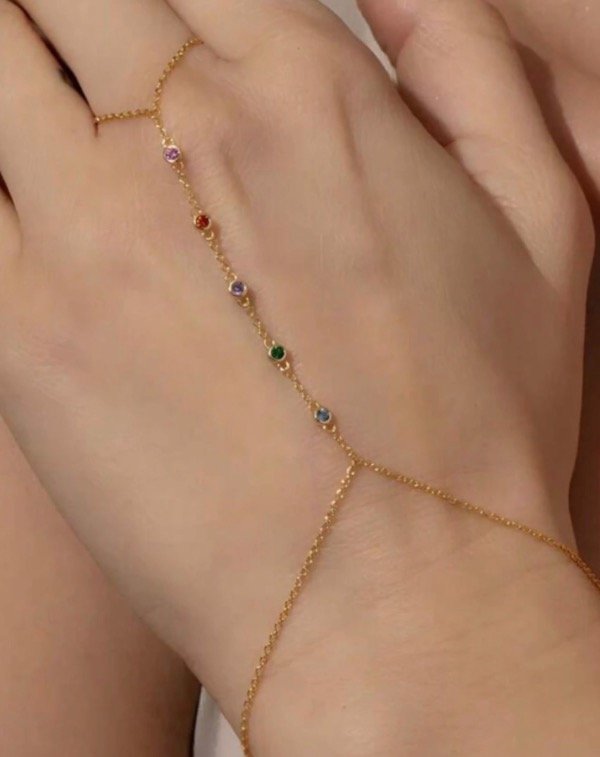 Producto - Pulsera anillo Hermione-Titanio enchapado en oro waterproof