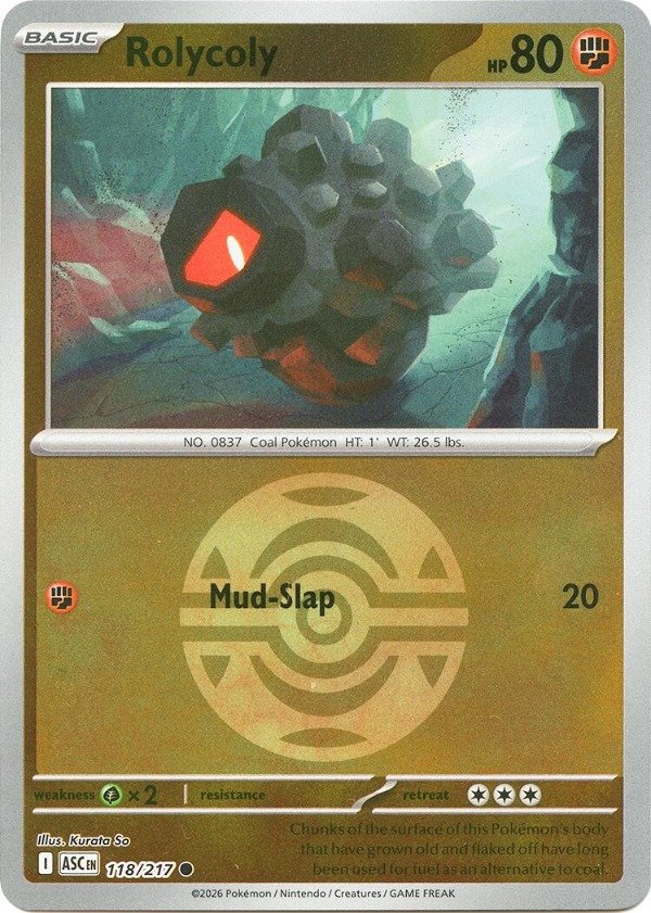 Producto - Rolycoly (118/217) (Dusk Ball) [Mega Evolution: Ascended Heroes]
