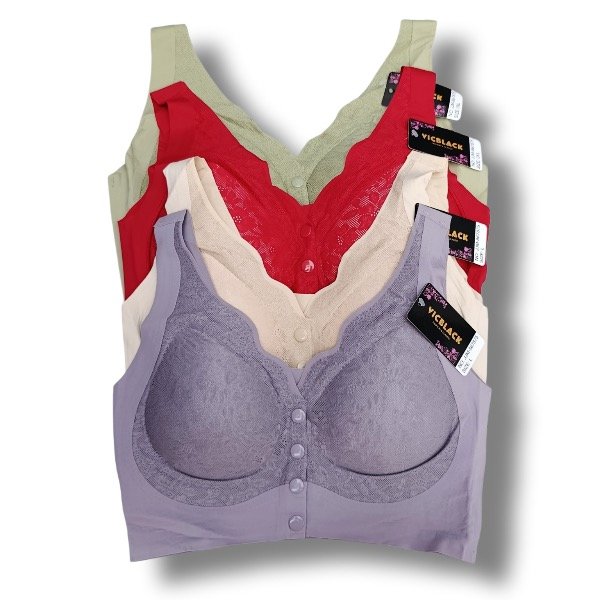 Producto - Corpiño Segunda Piel con Botones Encaje - Art867875