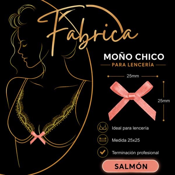 Producto - Moño Chico Salmón (1 unidad)