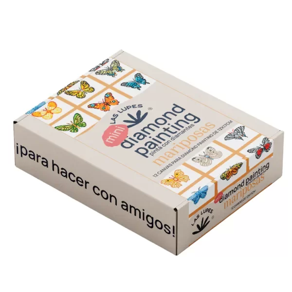 Producto - Kit Mini Diamond Painting Mariposas - x12 Canvas 12x17cm - 0