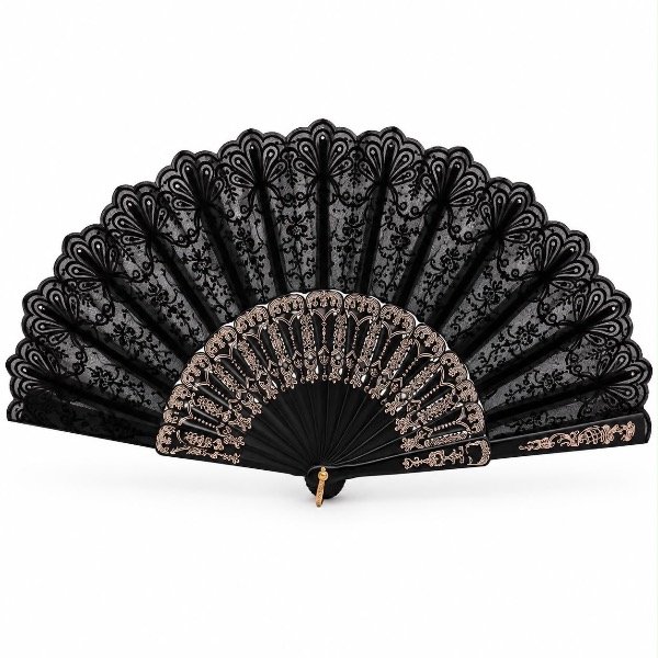 Producto - Abanicos Black Royale - encaje negro
