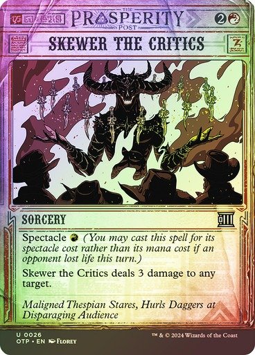 Producto - Skewer the Critics Showcase Foil  Breaking News