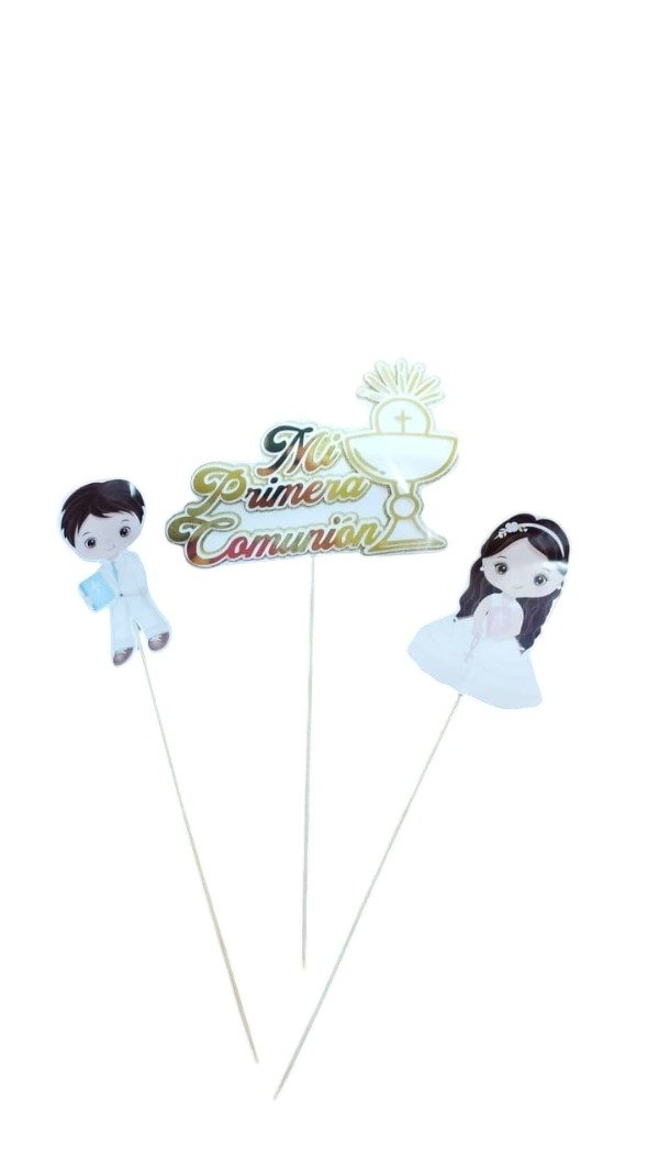 Producto - TOPPER FELIZ CUMPLEAÑOS, MI PRIMER COMUNION - 1