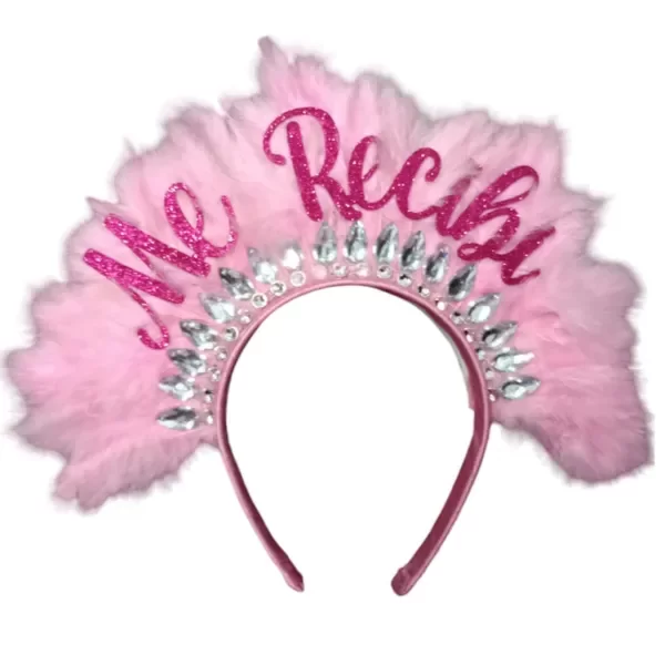 Producto - VINCHA ME RECIBI PLUMAS