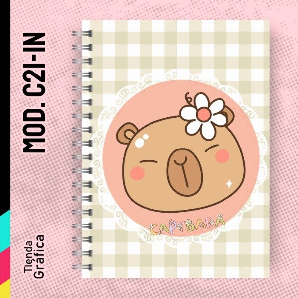 Producto - Cuaderno C21- IN - Capibara Flor