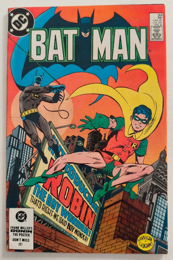 Producto - Batman #368 (1984) - Primera aparición de Jason Todd como el nuevo Robin