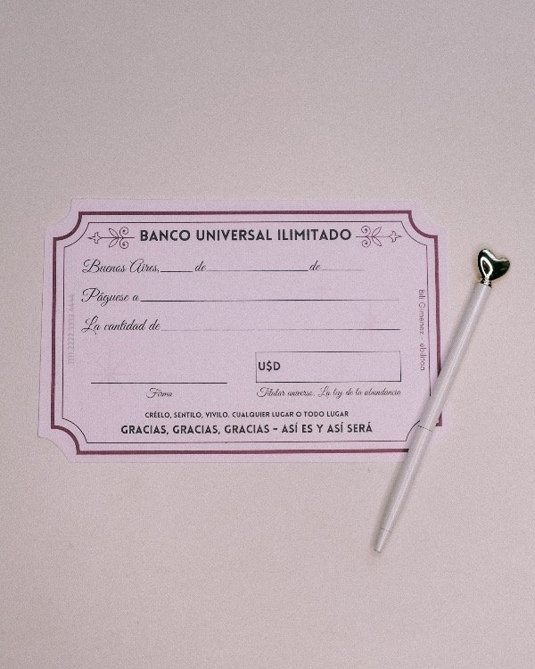 Producto - Cheque de abundancia