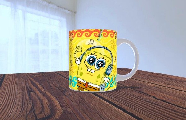 Producto - Taza de ceramica - Bob esponja feliz