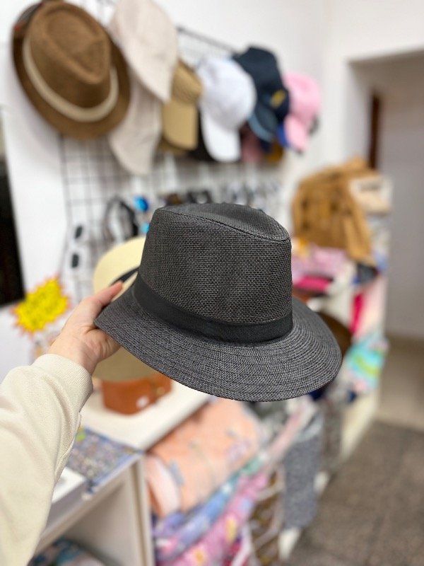 Producto - Sombrero cinta negra ovalado plano - 1