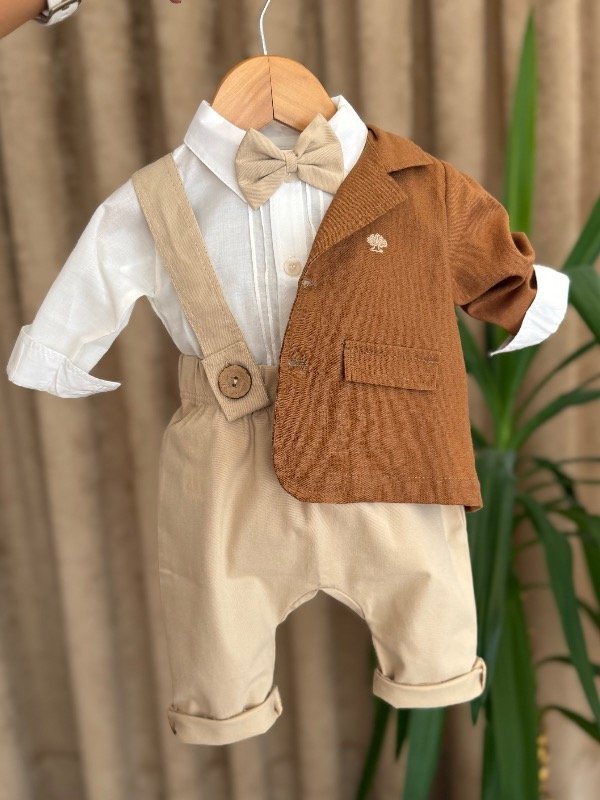 Producto - Jardinero Largo Gab.Elast. Beige