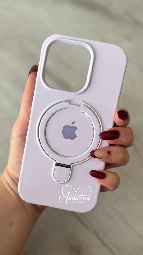 Producto - Silicone case soporte magsafe lila