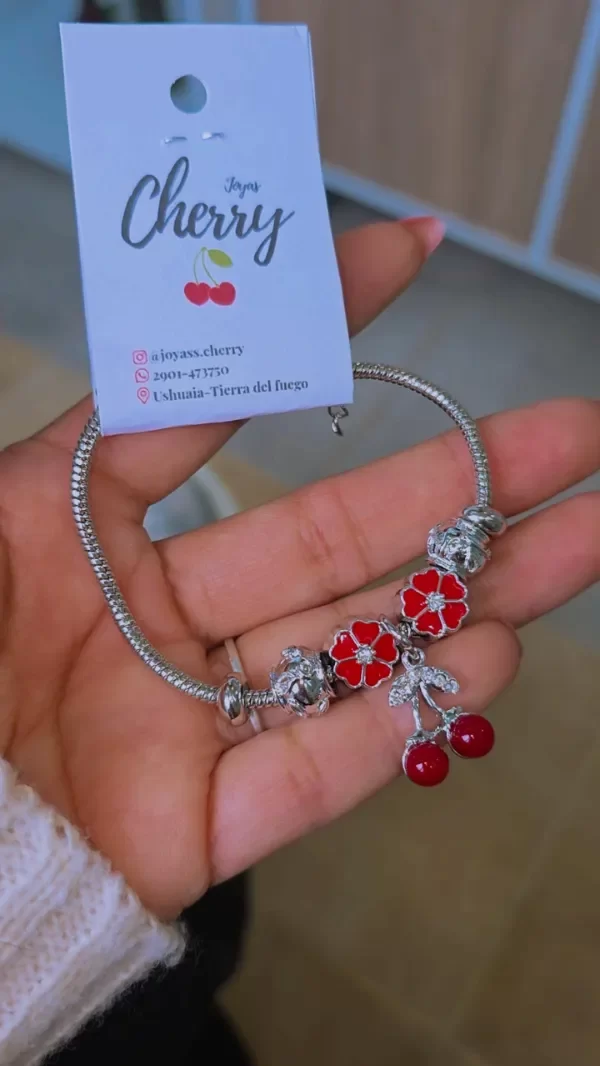 Producto - Pulsera estilo pandora cherry simple AQ