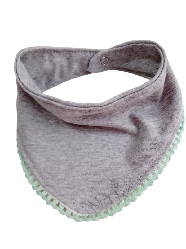 Producto - BABERO BANDANA DOBLE ALGODON CON PUNTILLA